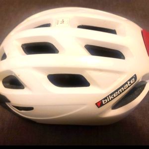 White Bikemate helmet Size Adult 14 plus